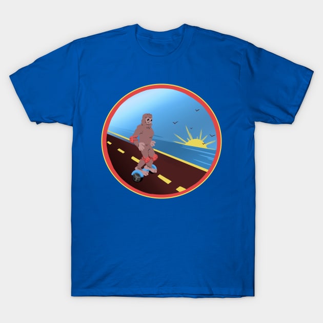 Modern Cryptids: Hoverboard Bigfoot T-Shirt by Elisa_Arts